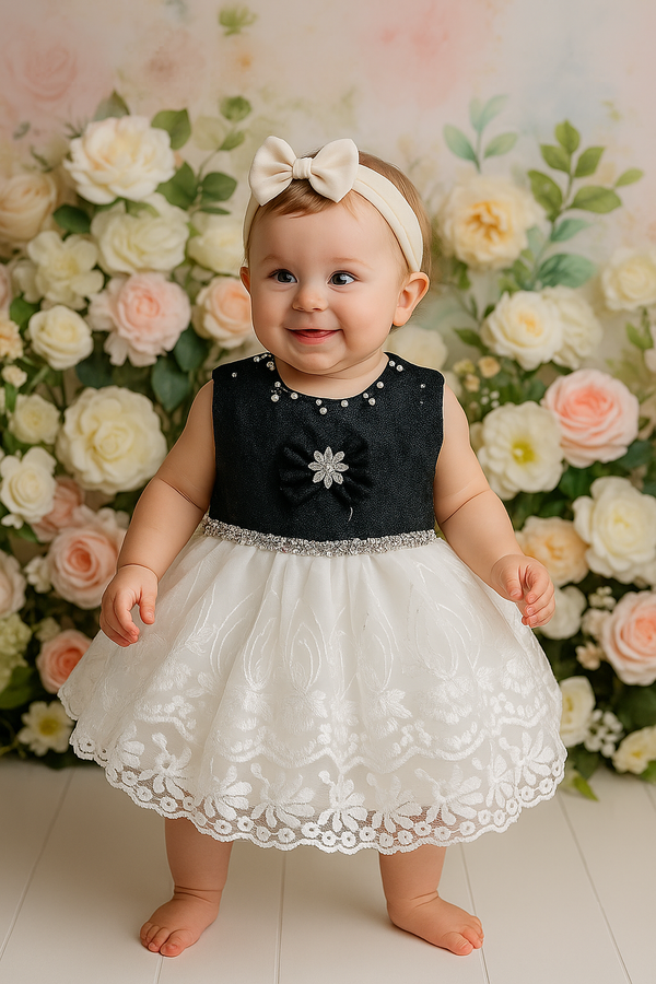 White Chicken Lace Frock